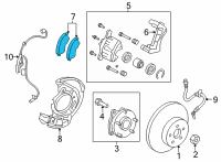 OEM 2018 Toyota Camry Front Pads Diagram - 04465-33480