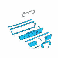 OEM Mercury Marauder Reflector Panel Diagram - 3W3Z-13A565-BA