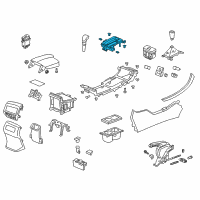 OEM 2013 Honda Accord Escutcheon Set, (Gloss One Black) Diagram - 54721-T2A-A93ZA