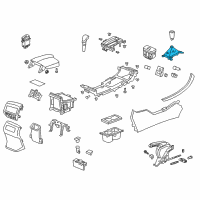 OEM Honda Accord Boot, Change Lever *NH167L* (GRAPHITE BLACK) Diagram - 77298-T2F-A41ZA