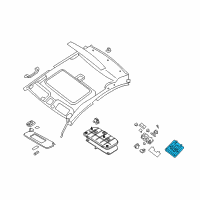 OEM 2010 Nissan Cube Lamp Assembly-Room Diagram - 26410-ZT60A