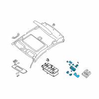 OEM 2011 Nissan Sentra Lamp Assembly-Map Diagram - 26430-ZT57B