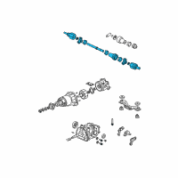 OEM Honda Element Driveshaft Assembly, Driver Side Diagram - 42311-SCW-A00
