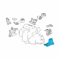 OEM 2007 Honda Civic Bracket, Transmission Mountingbase Diagram - 50655-SNA-A00