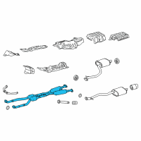 OEM 2015 Lexus IS250 Front Exhaust Pipe Assembly Diagram - 17410-31G20