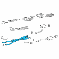 OEM 2016 Lexus IS300 Front Exhaust Pipe Assembly Diagram - 17410-31G10