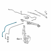 OEM 2015 Chevrolet Suburban Washer Hose Diagram - 23104169