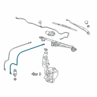 OEM 2015 Chevrolet Suburban Washer Hose Diagram - 23104171