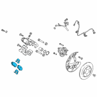 OEM 2018 Hyundai Elantra GT Rear Disc Brake Pad Kit Diagram - 58302-G3A60