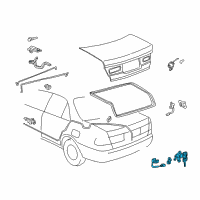 OEM 2000 Toyota Camry Cylinder & Keys Diagram - 69055-33330