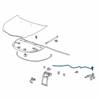 OEM 2013 Cadillac SRX Release Cable Diagram - 22741948