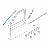 OEM 2020 Hyundai Santa Fe MOULDING Assembly-FRT Dr Frame, LH Diagram - 82850-S1000