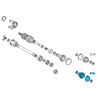 OEM 2014 Toyota Camry Inner Boot Diagram - 04437-06270