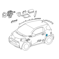 OEM 2011 Toyota Prius Side Sensor Diagram - 89831-06040