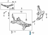 OEM 2022 Ford Mustang Mach-E Engine Cradle Rear Bolt Diagram - -W720388-S439