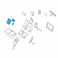 OEM Infiniti JX35 Armrest R/S Gry Diagram - 88700-3JA0C