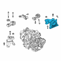 OEM 2018 Honda Accord Rubber Assembly, Transmission Mounting Diagram - 50850-TVA-A12