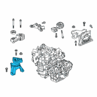 OEM 2022 Honda Accord Rubber Assembly, Engine Side Mounting Diagram - 50820-TVA-A11