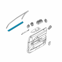 OEM 1995 Mercury Grand Marquis Belt Weatherstrip Diagram - 6W7Z-5421457-A