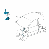 OEM 1998 Toyota Corolla Brake Master Cylinder Assembly W/Abs Actuator Diagram - 44050-12220