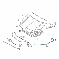 OEM Mercury Release Cable Diagram - 9E5Z-16916-AC