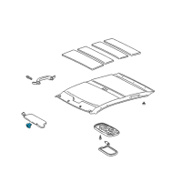 OEM Toyota Sunvisor Holder Diagram - 74348-12030-B5