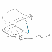 OEM 2017 Lexus RC300 Hood Support Assembly, Left Diagram - 53450-0W251