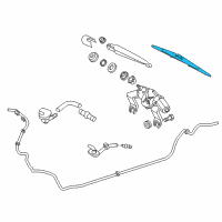 OEM 2014 Kia Sportage Rear Wiper Blade Assembly Diagram - 988503W000