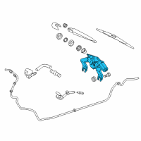 OEM 2012 Kia Sportage Rear Wiper Motor Assembly Diagram - 987103W000