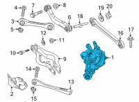 OEM 2022 BMW 430i xDrive WHEEL CARRIER, REAR LEFT Diagram - 33-30-6-879-523