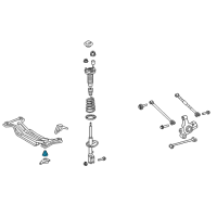 OEM 2003 Toyota Camry Suspension Crossmember Mount Cushion Diagram - 52271-33050