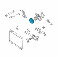 OEM Infiniti Pulley-Fan & Water Pump Diagram - 21051-AR000