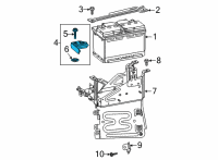 OEM Chevrolet Suburban Hold Down Clamp Diagram - 84496064