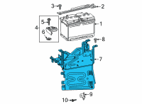 OEM 2020 Chevrolet Silverado 2500 HD Battery Tray Diagram - 84653785