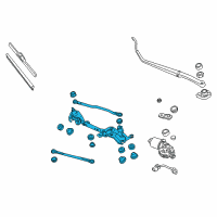 OEM 2013 Honda Insight Link, FR. Wiper Diagram - 76530-TM8-A11
