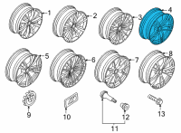 OEM 2022 BMW M850i xDrive Gran Coupe Disk Wheel, Light Alloy, In Diagram - 36-11-8-090-019