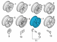 OEM 2022 BMW 840i xDrive Disc Wheel Light Alloy Jet B Diagram - 36-11-8-097-241