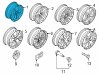 OEM 2021 BMW 840i Gran Coupe Disk Wheel, Light Alloy, In Diagram - 36-11-8-090-020