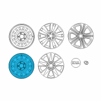 OEM 2014 Kia Forte Koup Wheel Assembly-Temporary Diagram - 529102H900