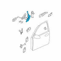 OEM Kia Front Door O/R Latch & Actuator Assembly, Right Diagram - 813204D010