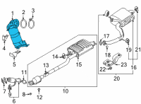 OEM 2021 Kia Sorento Manifold Catalytic A Diagram - 285102S015