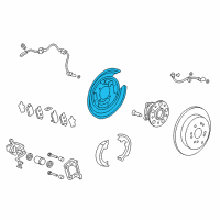 OEM 2016 Acura RDX Plate, Passenger Side Parking Brake Back Diagram - 43110-T0A-A01
