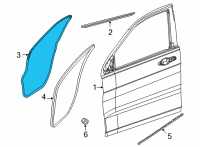 OEM Jeep Grand Cherokee L WEATHERST-Front Door Opening Diagram - 68376138AC