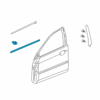 OEM 2008 Acura RL Molding, Right Front Door Center (Nighthawk Black Pearl) Diagram - 75302-SJA-A01ZM