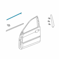 OEM 2010 Acura RL Molding Assembly, Right Front Door Diagram - 72410-SJA-A01