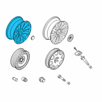 OEM 2022 Lincoln Aviator Wheel, Alloy Diagram - LC5Z-1007-D