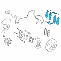 OEM 2021 Infiniti Q60 Hardware Kit-Front Disc Brake Pad Diagram - D1080-4GA1A