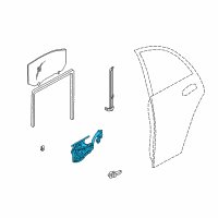 OEM 2002 Hyundai Elantra Rear Right Power Window Regulator Assembly Diagram - 83402-2D210