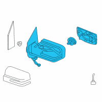 OEM 2021 Nissan Titan XD Mirror Assembly-Outside LH Diagram - 96302-9FT3E