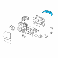 OEM 2018 Ford F-350 Super Duty Mirror Cover Diagram - HC3Z-17D742-CA